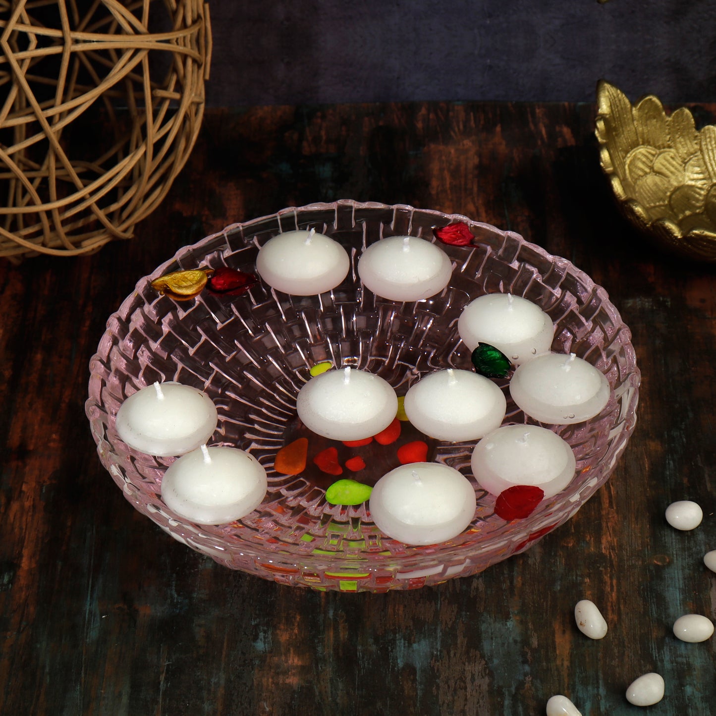 Set of 20 Nugget/Oyster Floating Candles