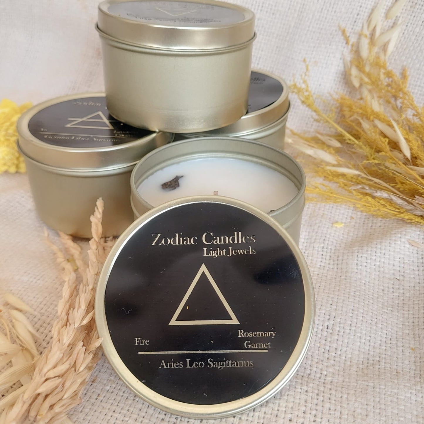 The 4 Zodiac Elements-Luxury Soy Tin Candles