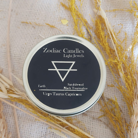 The 4 Zodiac Elements-Luxury Soy Tin Candles