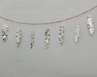 Silver Dipped Natural Mango Leaves -Toran/Door hanging