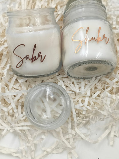 Sabr & Shukr Candle Jars