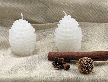 Set of 2 Pine Cone Candles