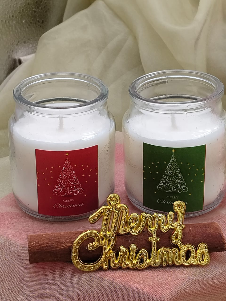 Set of 2 Scented Christmas Jar Candles