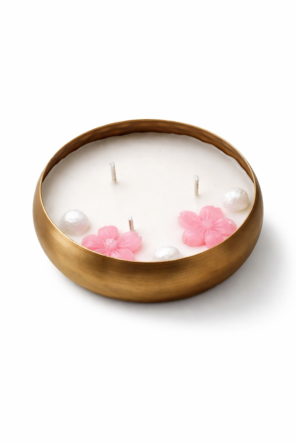 Rose Scented Floral Urli Candle