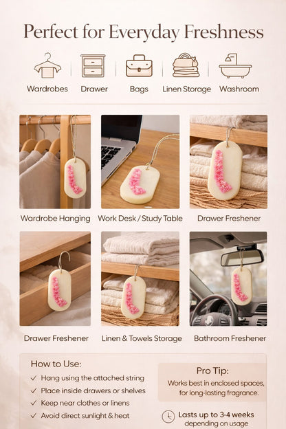 Wax Wardrobe Fragrance Bar in Fasli Rose Aroma