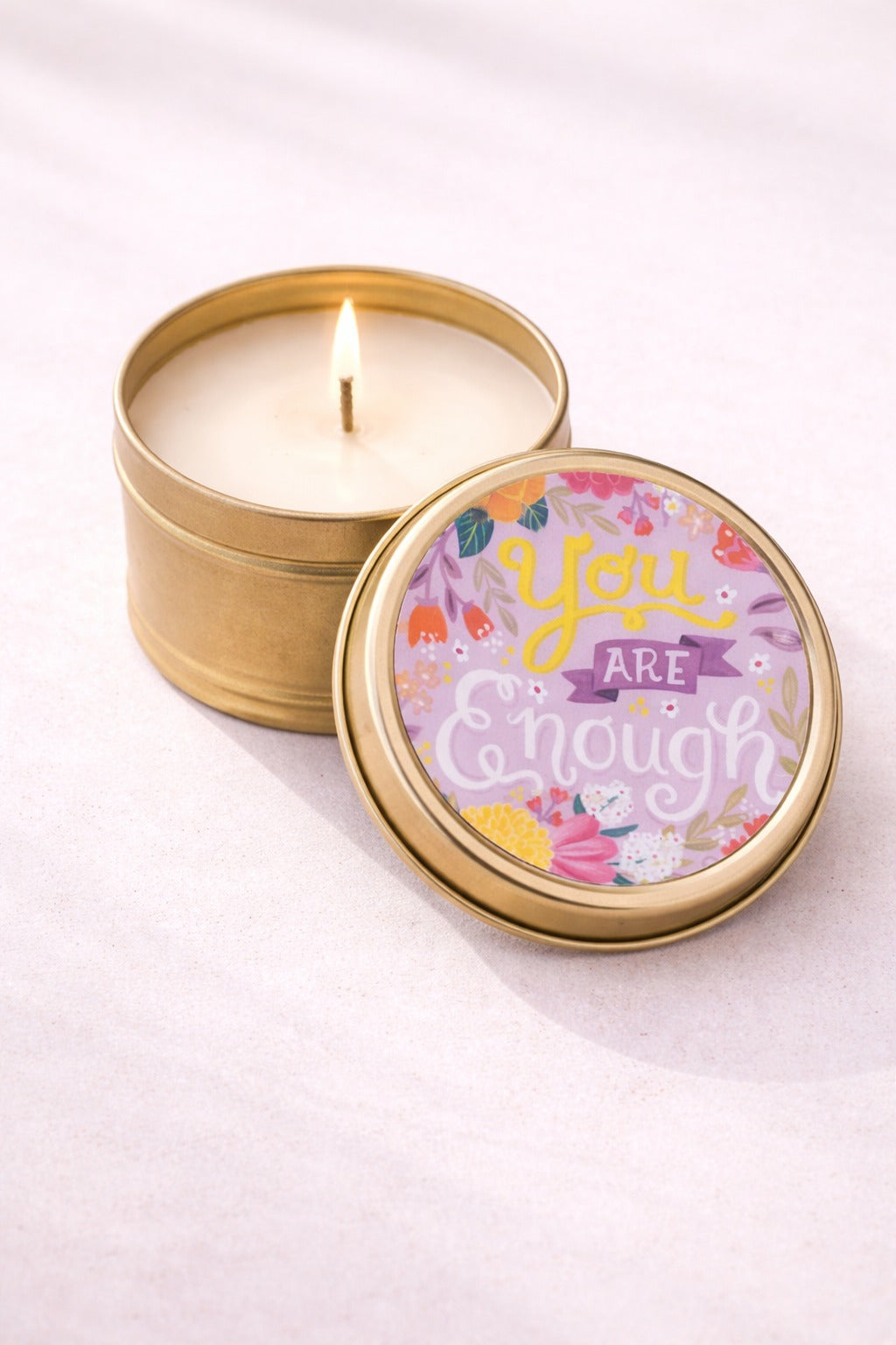 You are Enough-Lavender Scented Travel Tin Candle