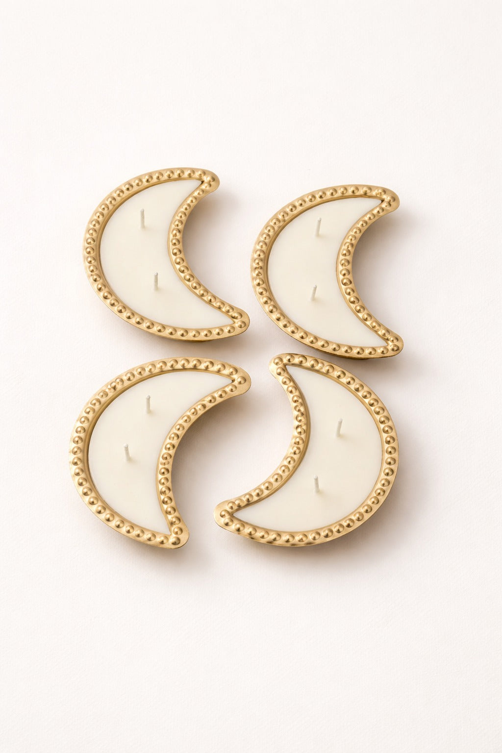 Set of 4 Scented Metal Moon Candles