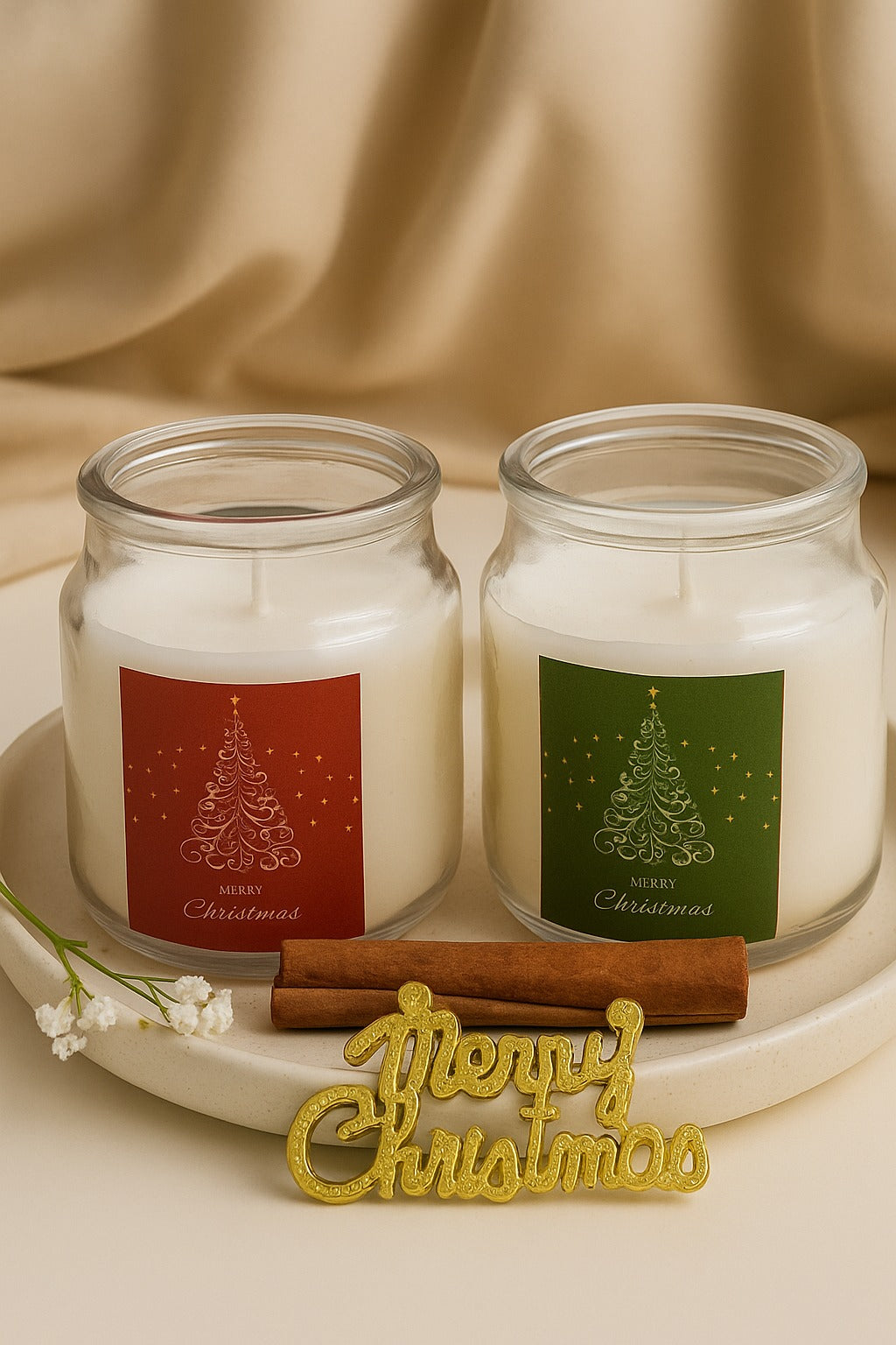 Set of 2 Scented Christmas Jar Candles
