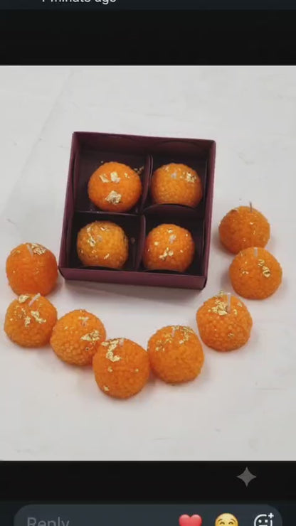 Set of 4 Ladoo Mithai Candle Box