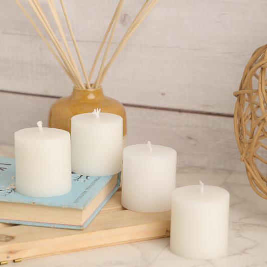 Unscented Small Pillar Candles