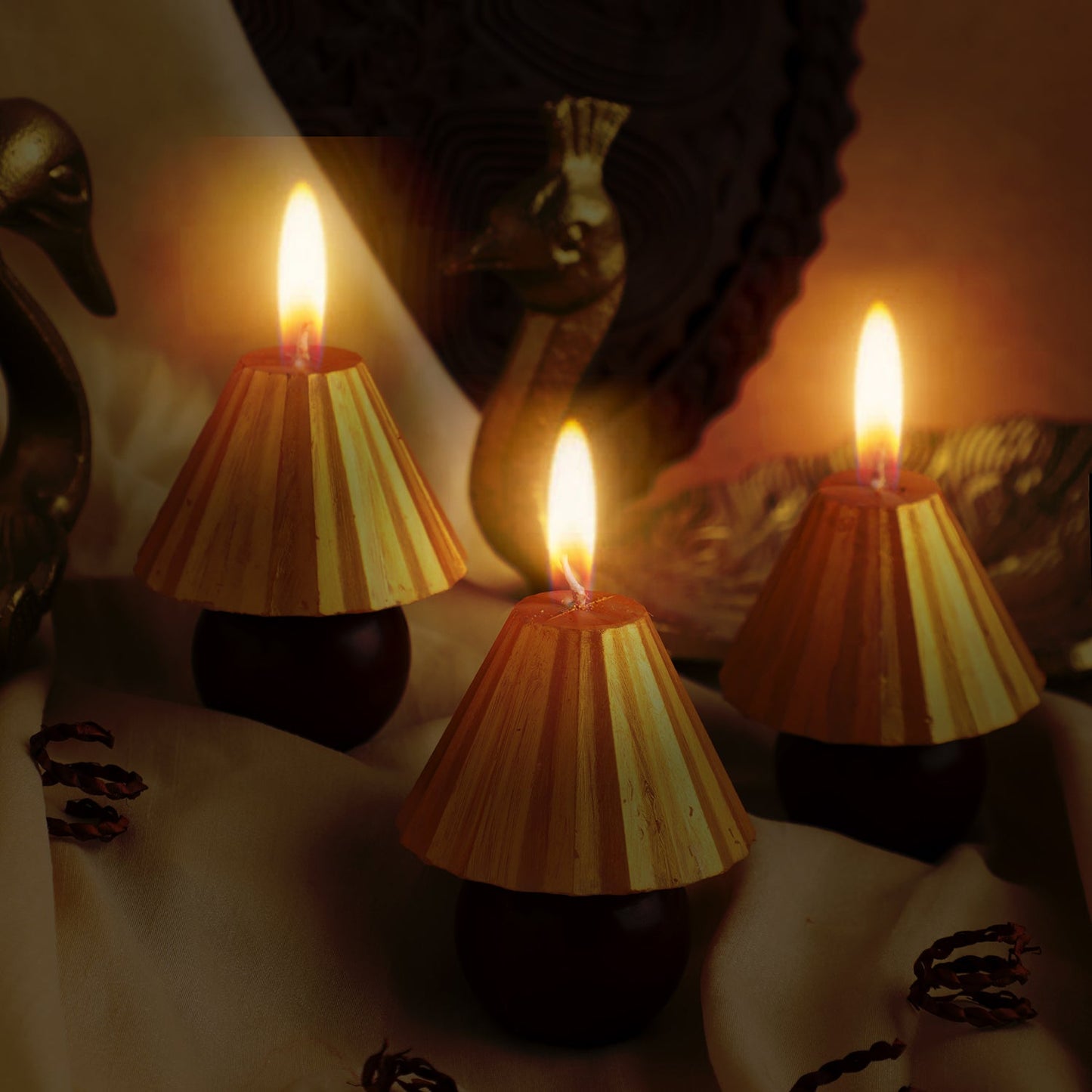 Trio Of Wax Lamps