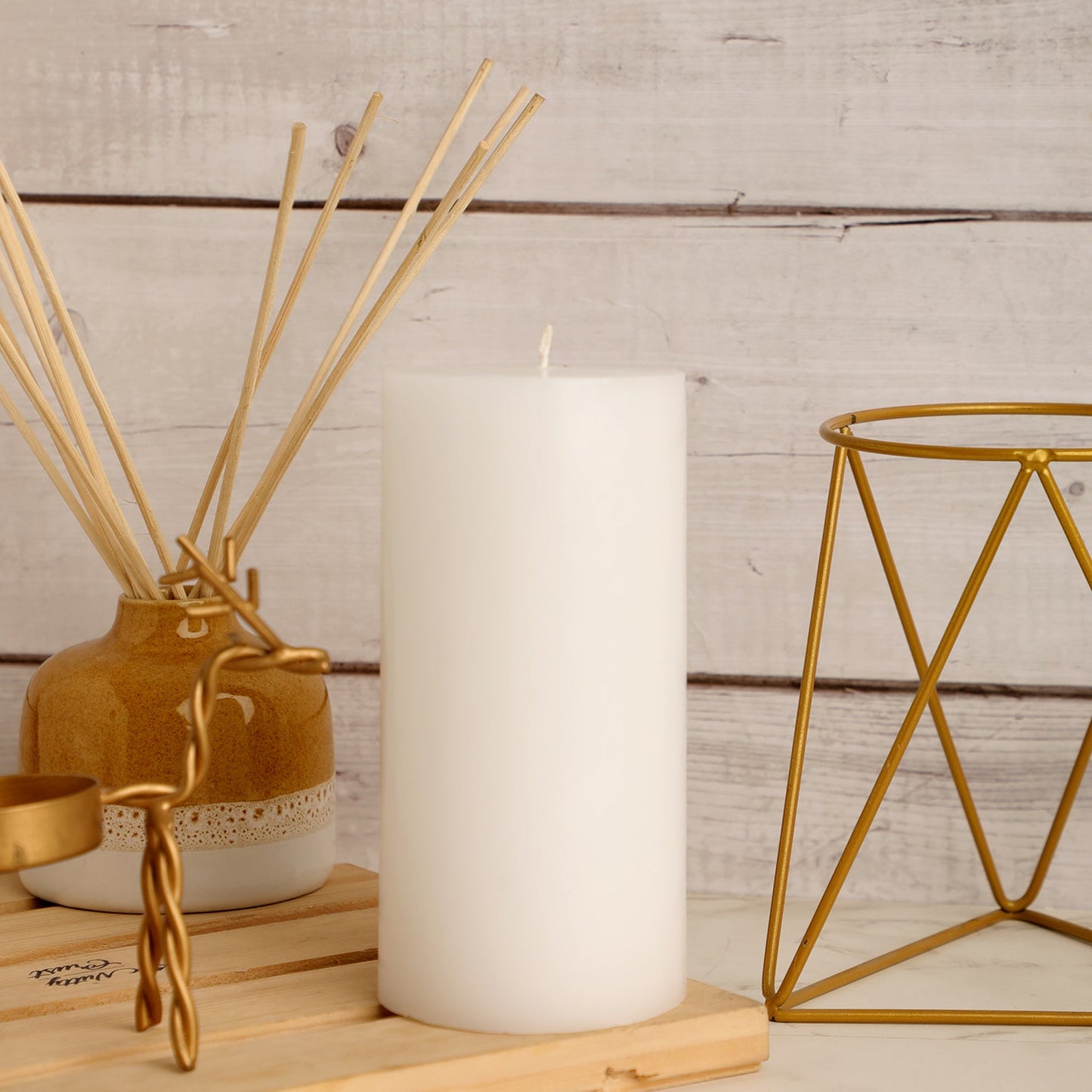 2 Unscented  Classic  Tall  Pillar Candles