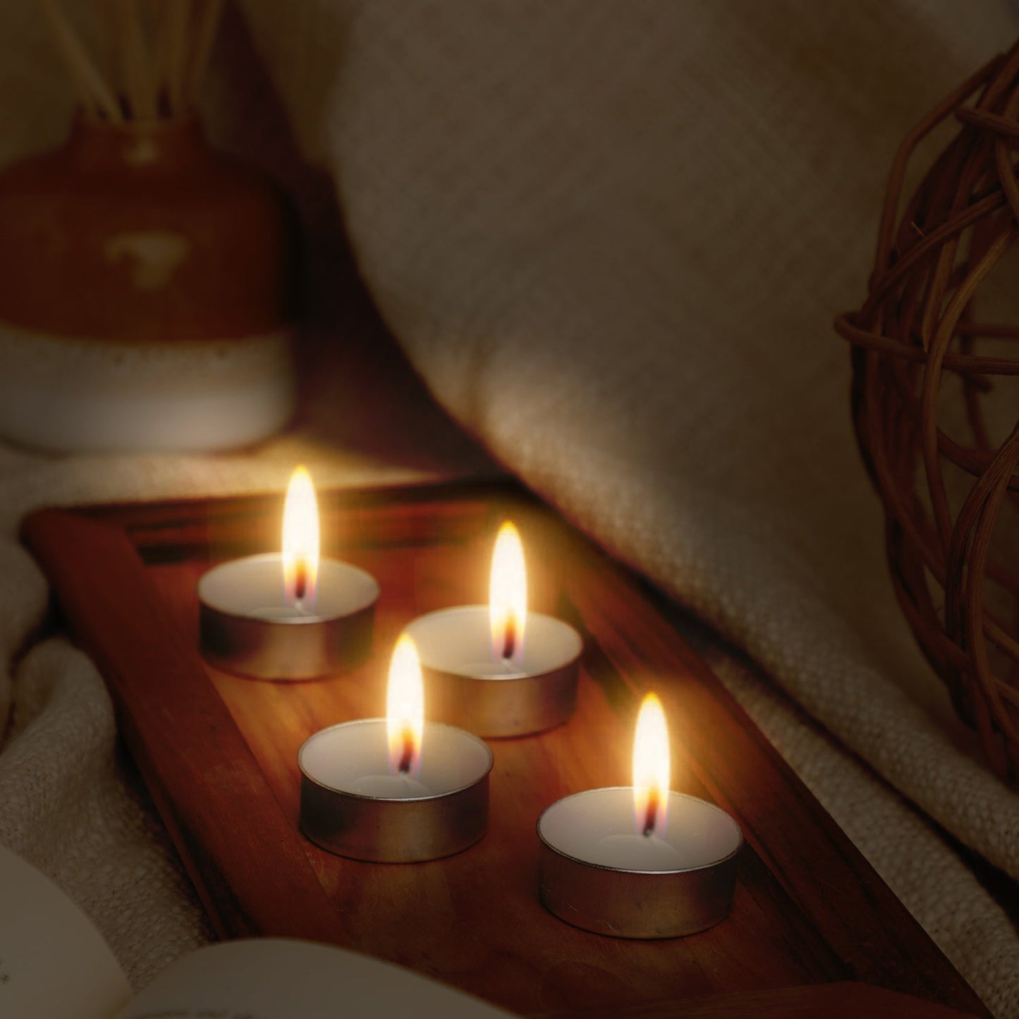 Pure Soy Wax T Lite Candles Unscented