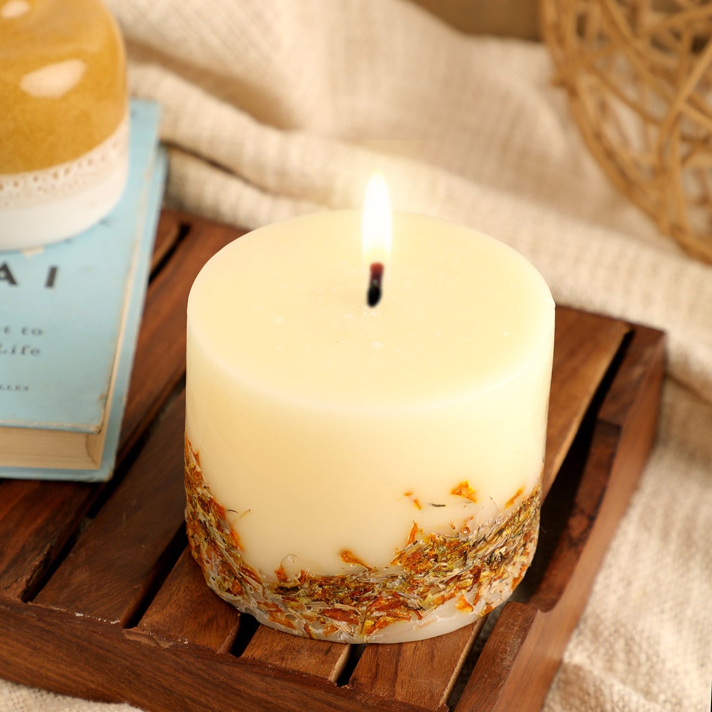 Musky Marigold Pillar Candle