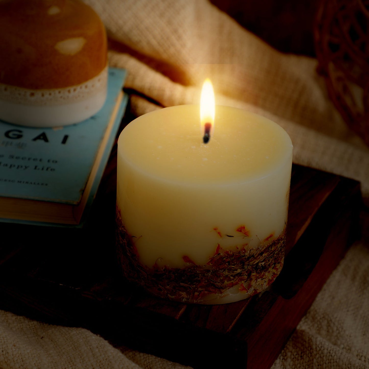 Musky Marigold Pillar Candle
