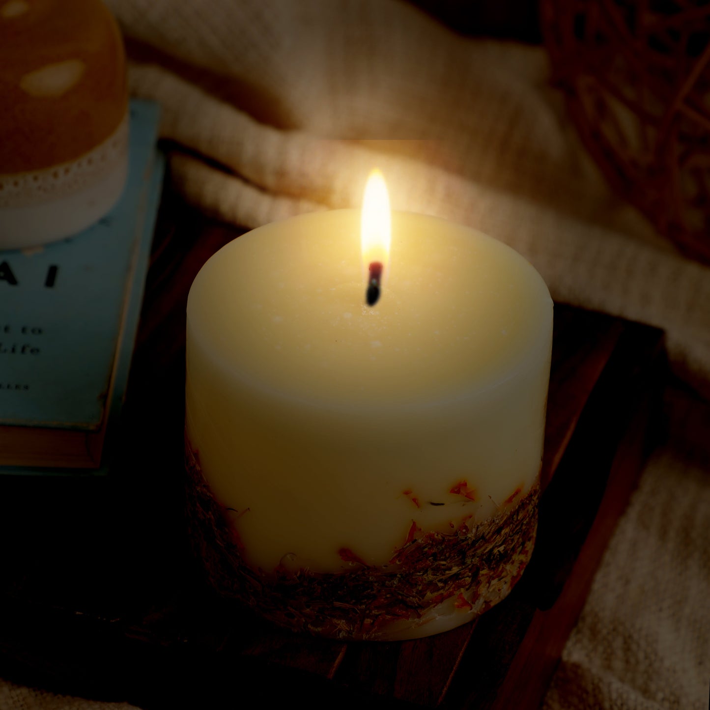 Musky Marigold Pillar Candle