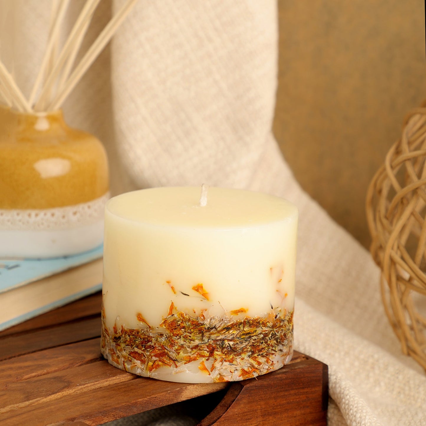Musky Marigold Pillar Candle