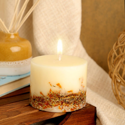 Musky Marigold Pillar Candle