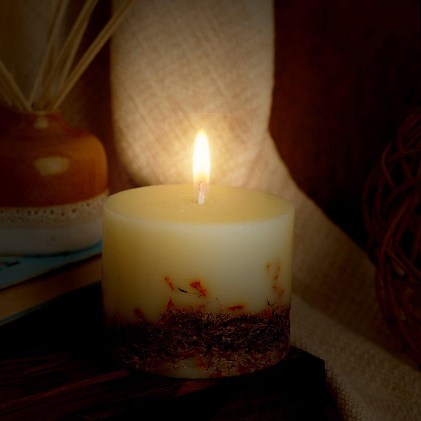 Musky Marigold Pillar Candle