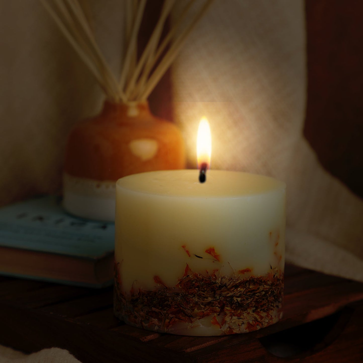Musky Marigold Pillar Candle