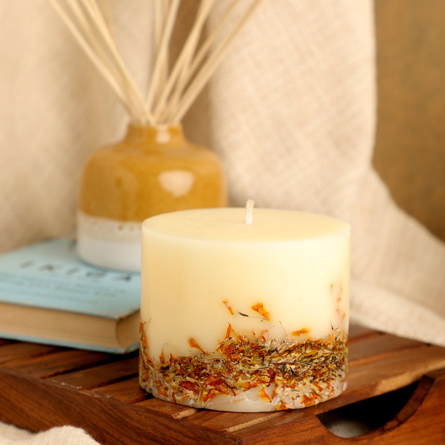 Musky Marigold Pillar Candle