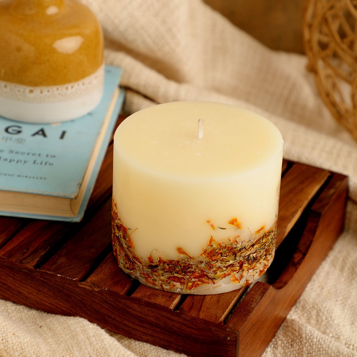Musky Marigold Pillar Candle