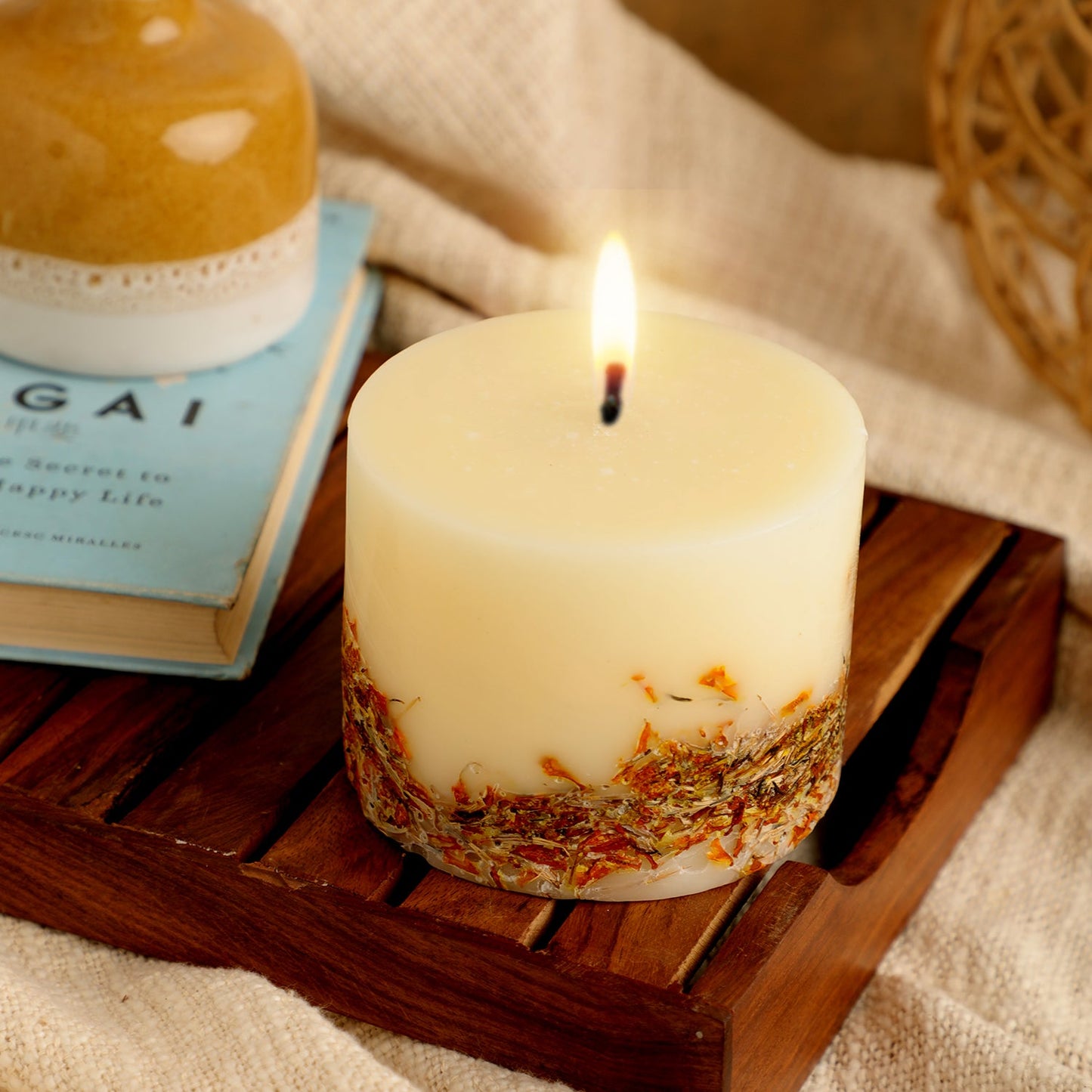 Musky Marigold Pillar Candle