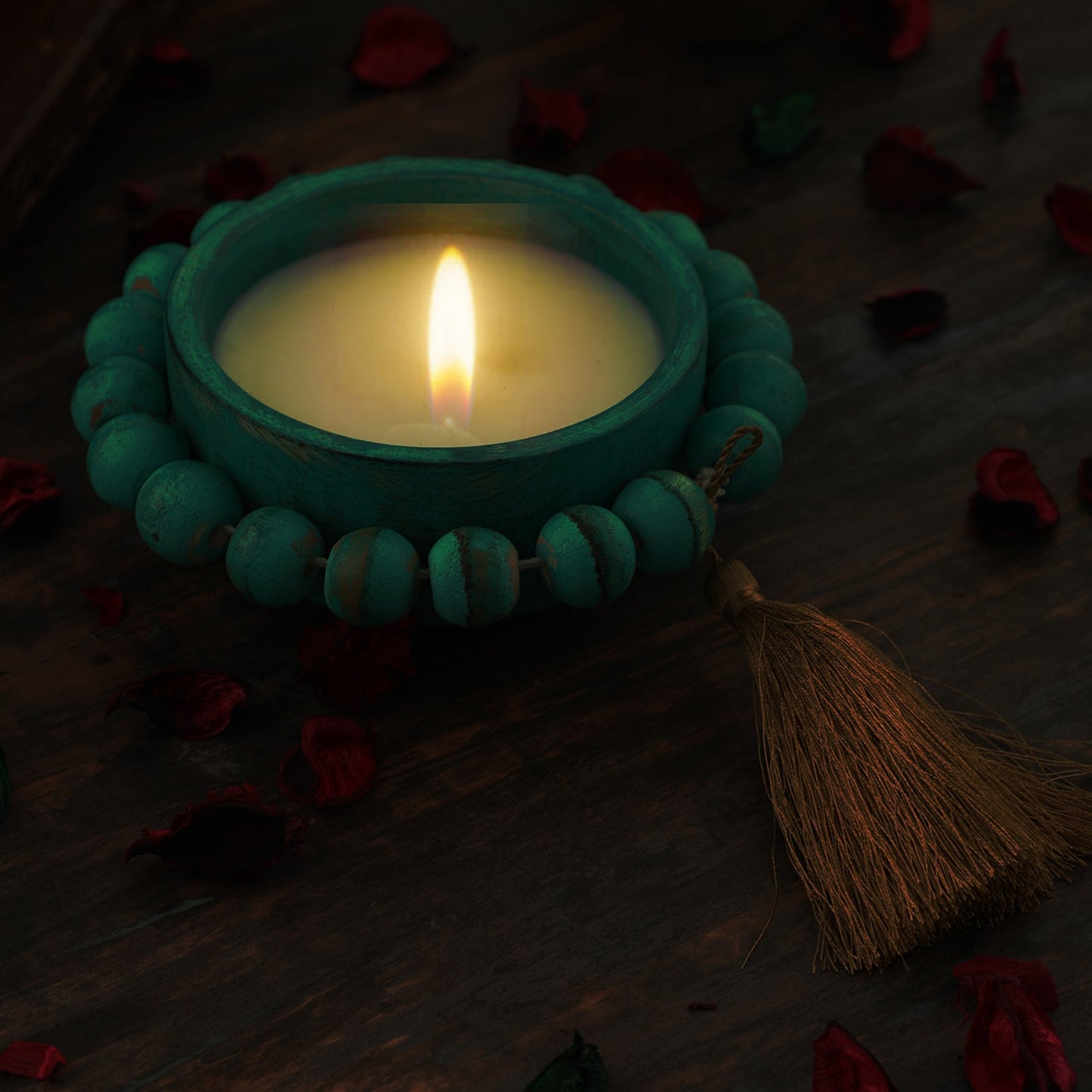 Jasmine Wooden Bowl Candle