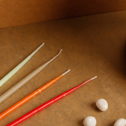 12 Dainty Multi colour  Candle Sticks