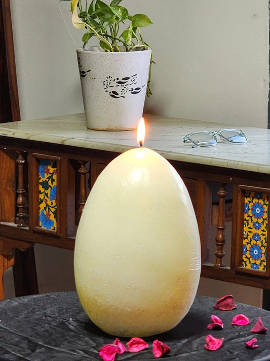 The Ivory Egg Candle